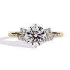 Elegant Central Stone Brilliance Ring with Side Accents
