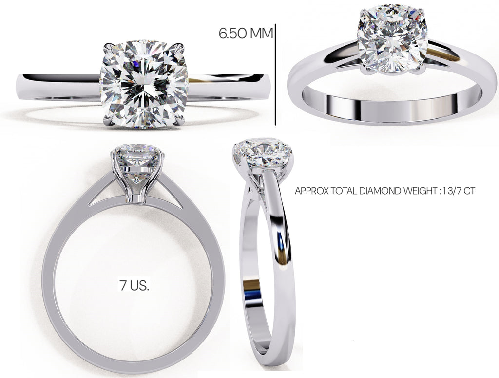 Elegant Central Stone Solitaire Ring