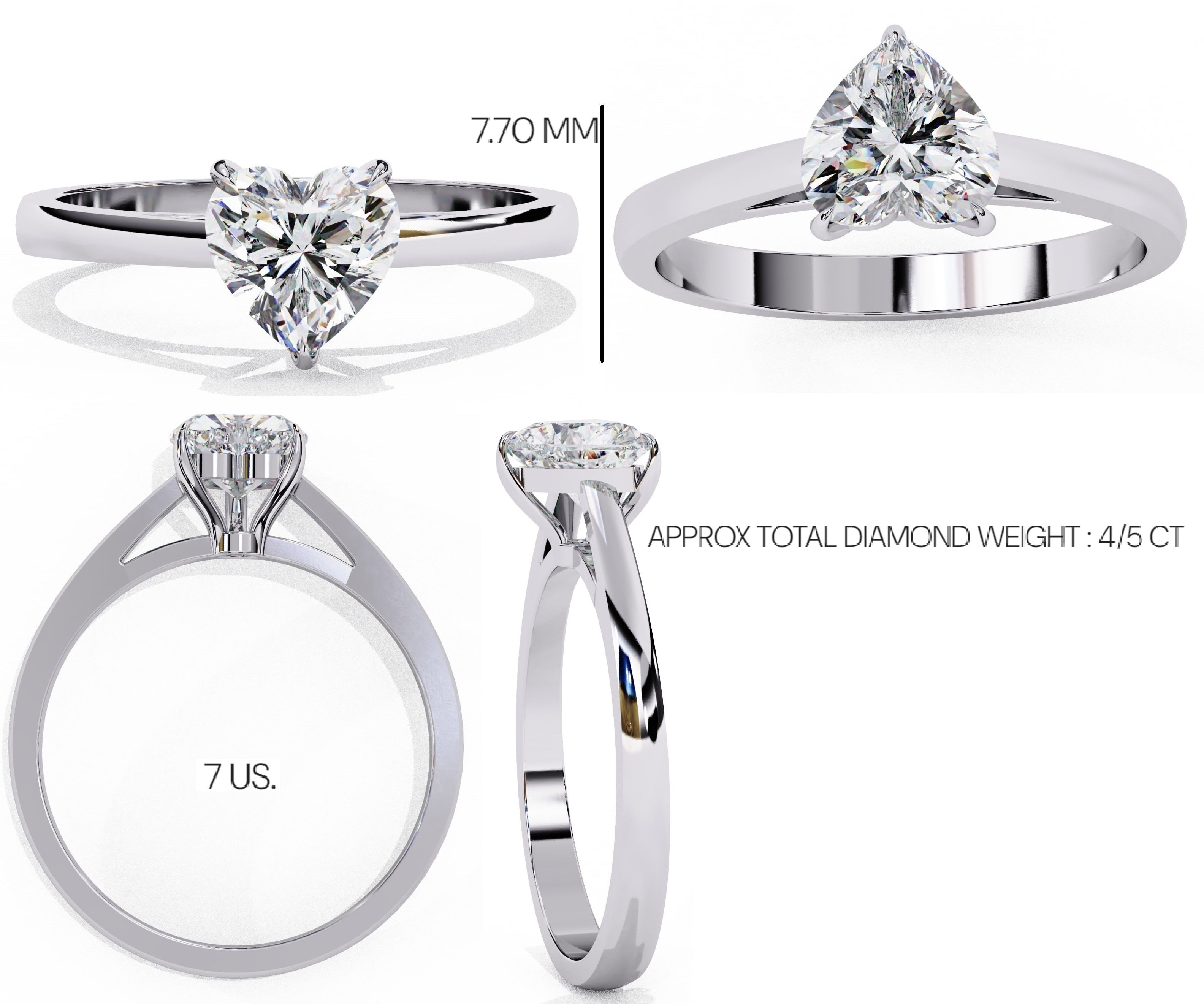 Elegant Solitaire Central Stone Diamond Ring