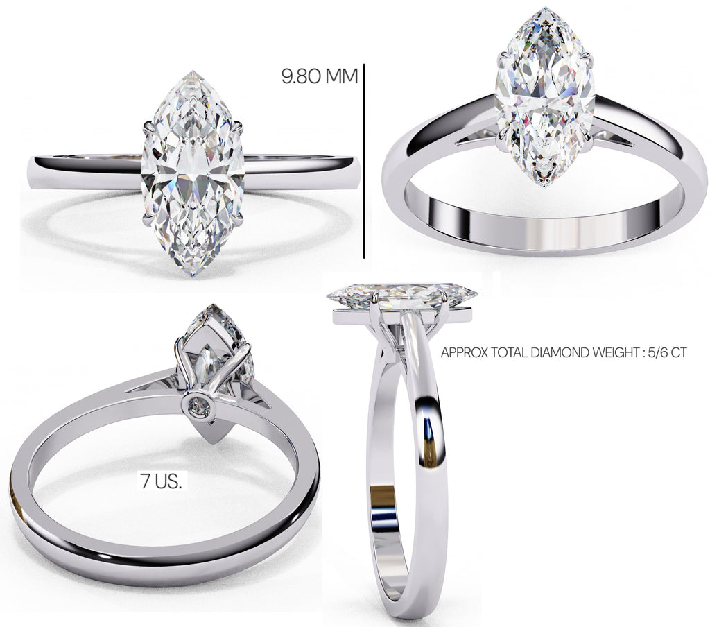 Elegant Central Stone Solitaire Ring
