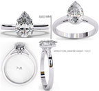 Elegant Solitaire Central Stone Statement Ring