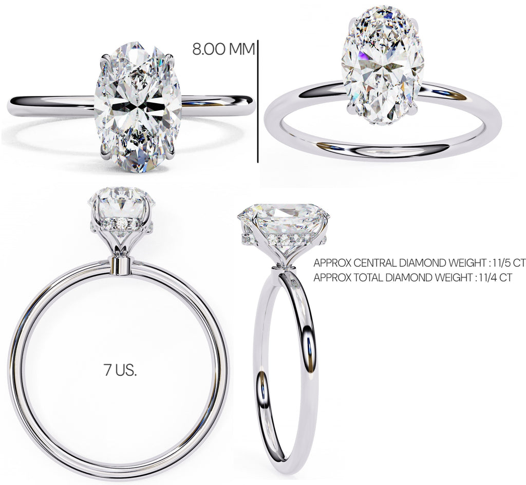 Elegant Central Stone Diamond Ring with Sparkling Side Accents