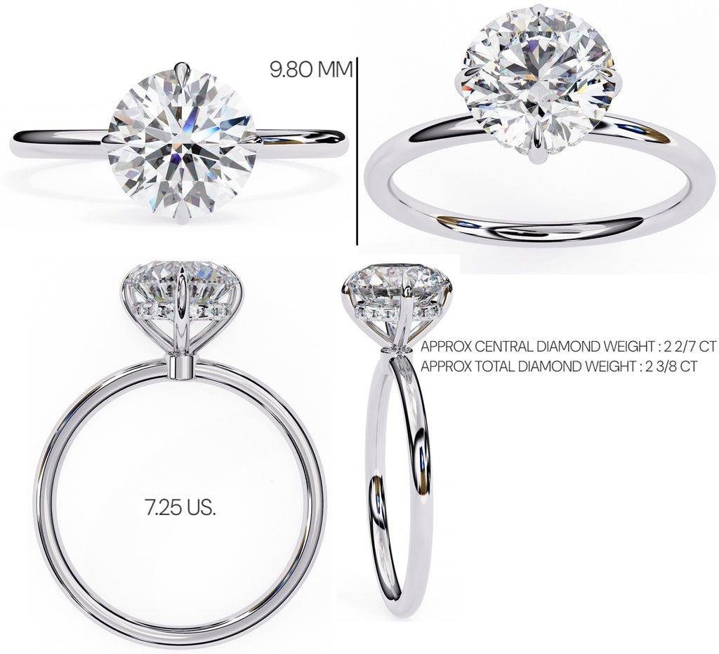 Elegant Diamond Center Stone Ring with Side Accents