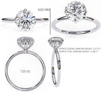 Elegant Diamond Center Stone Ring with Side Accents