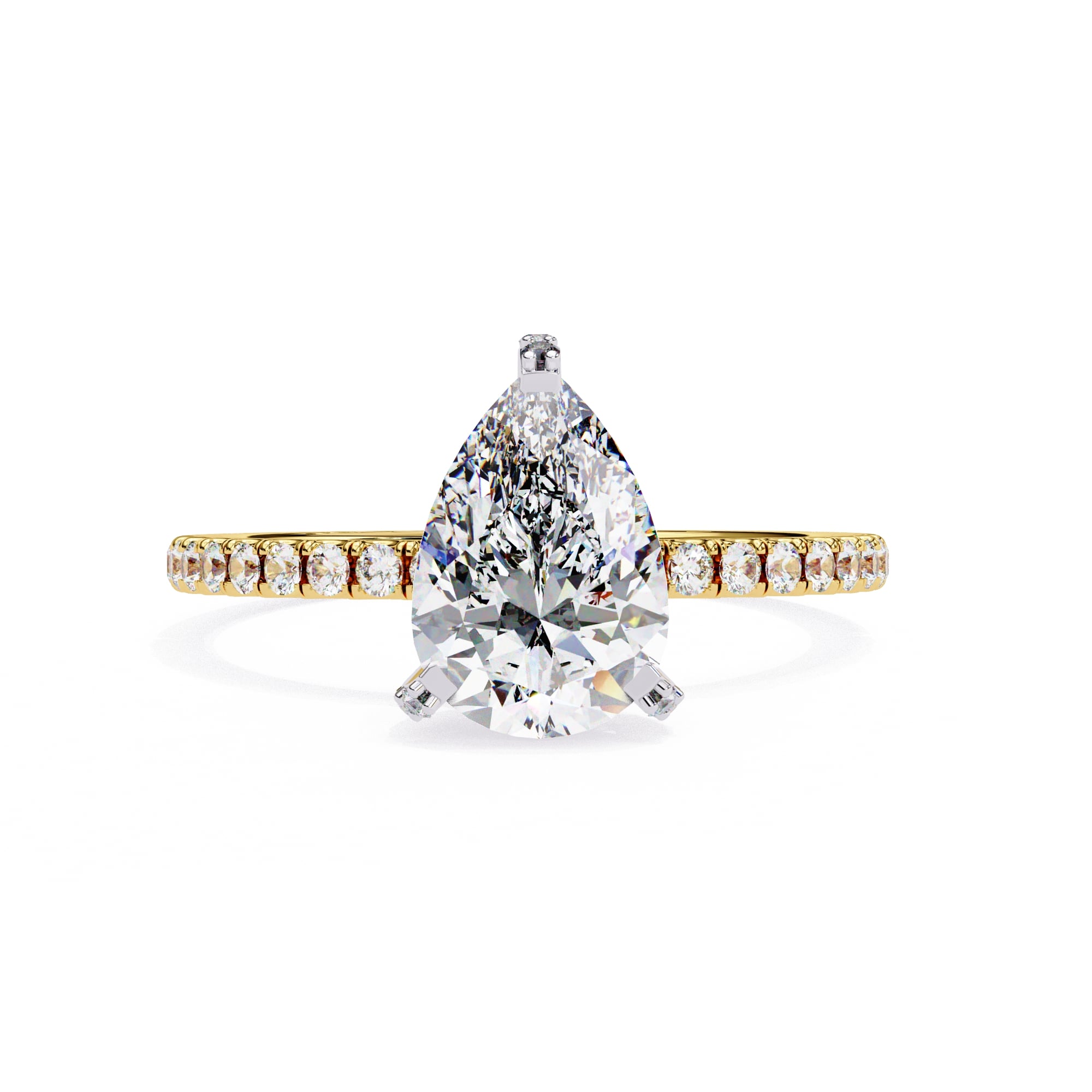 Elegant Radiance Central Stone Diamond Ring