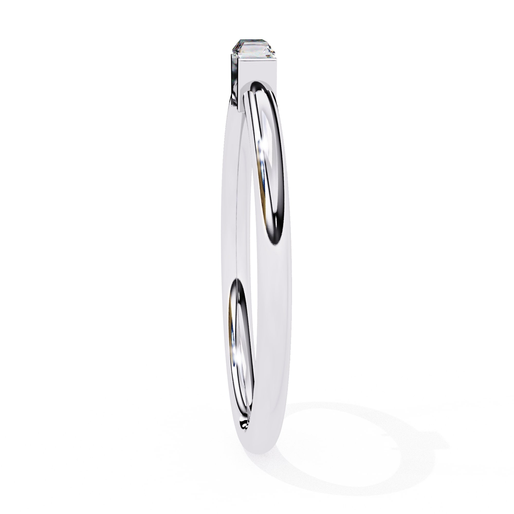 Radiant Solitaire Central Stone Ring