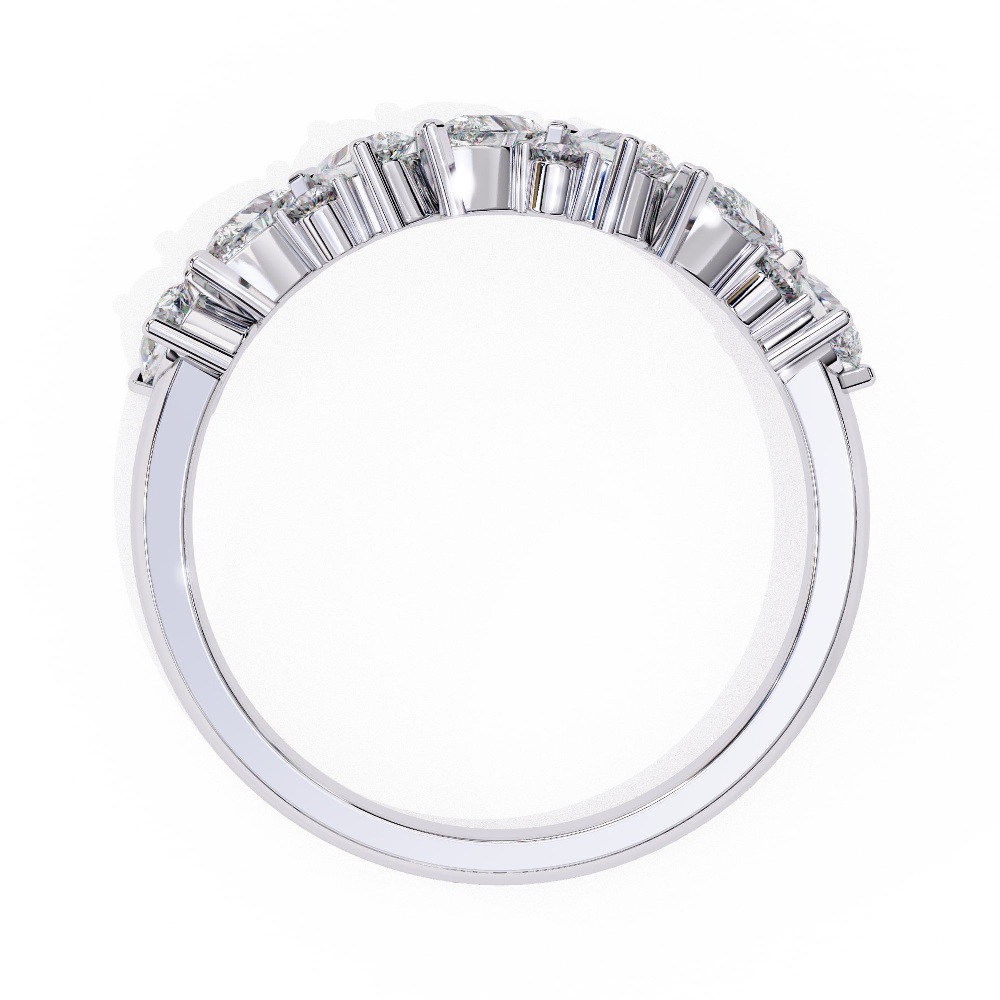 Elegant Diamond Side Stone Brilliance Ring
