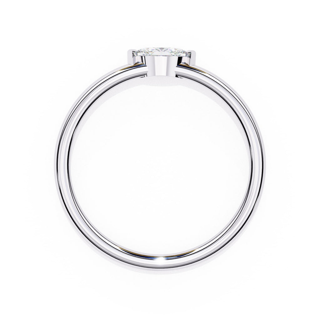 Radiant Solitaire Central Stone Ring