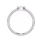 Radiant Solitaire Central Stone Ring