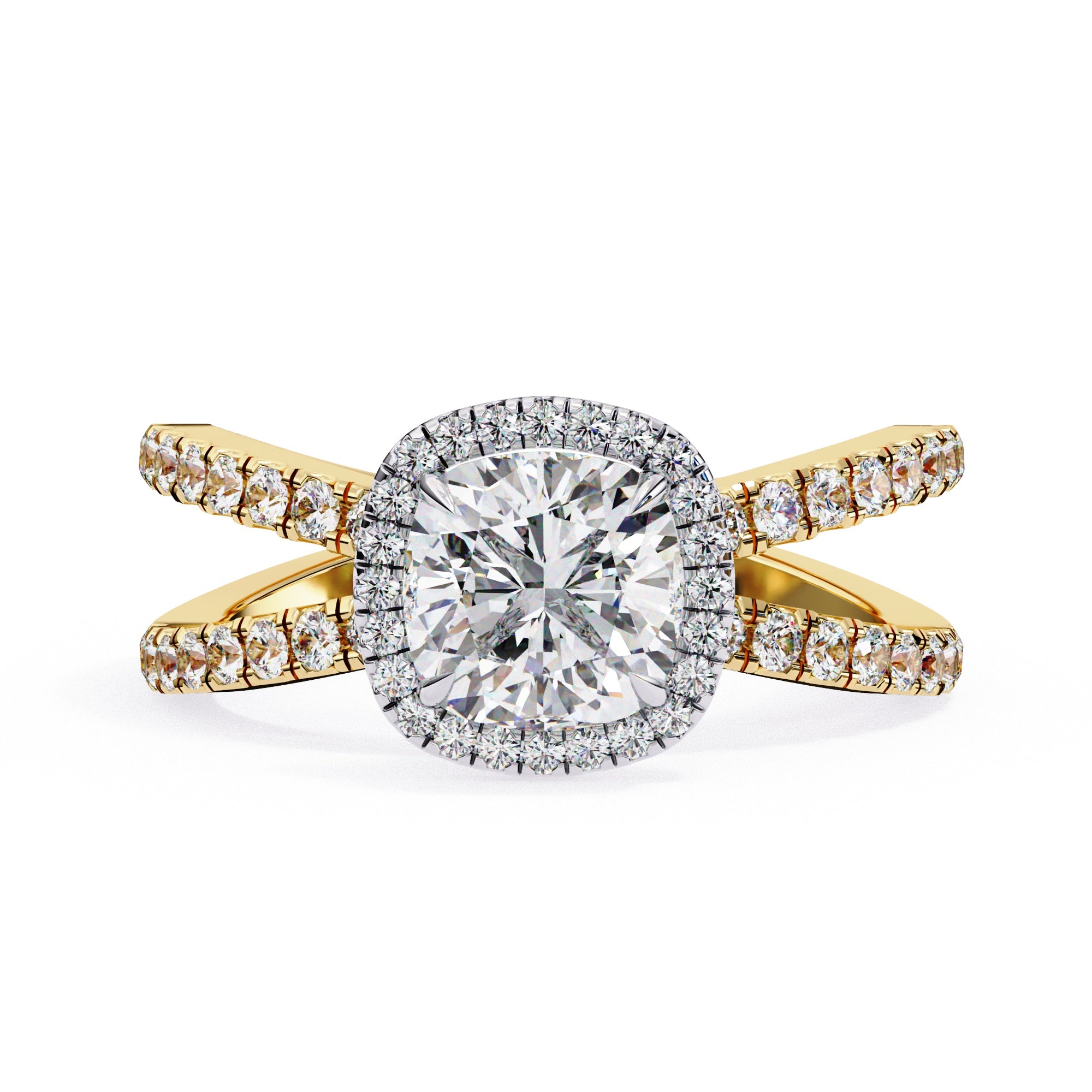 Elegant Diamond Central Stone Ring with Brilliant Side Accents