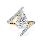 Radiant Central Stone Diamond Ring with Side Accents