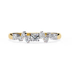 Elegant Diamond Side Stone Brilliance Ring
