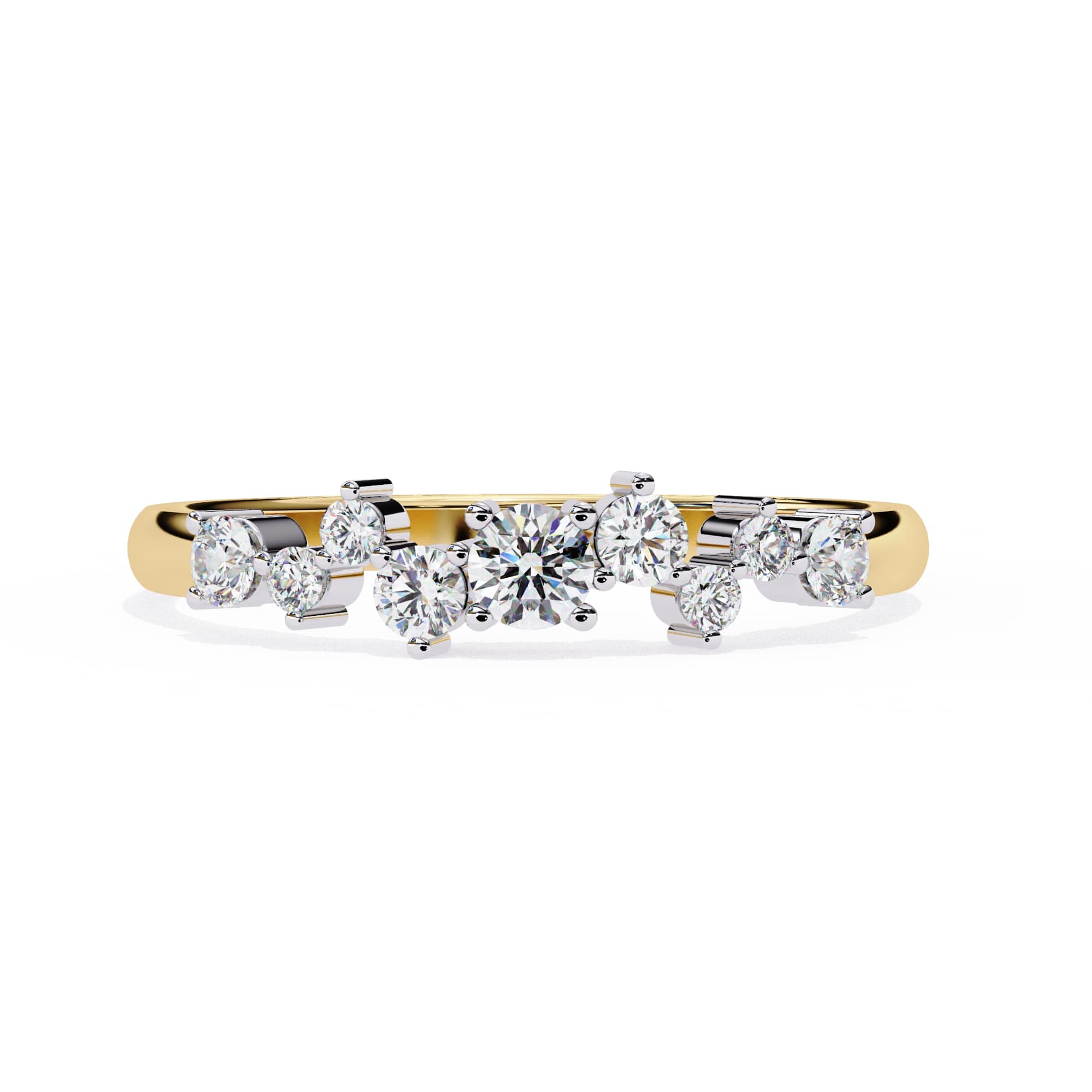 Elegant Diamond Side Stone Brilliance Ring