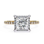 Elegant Central Stone Diamond Ring with Radiant Side Accents