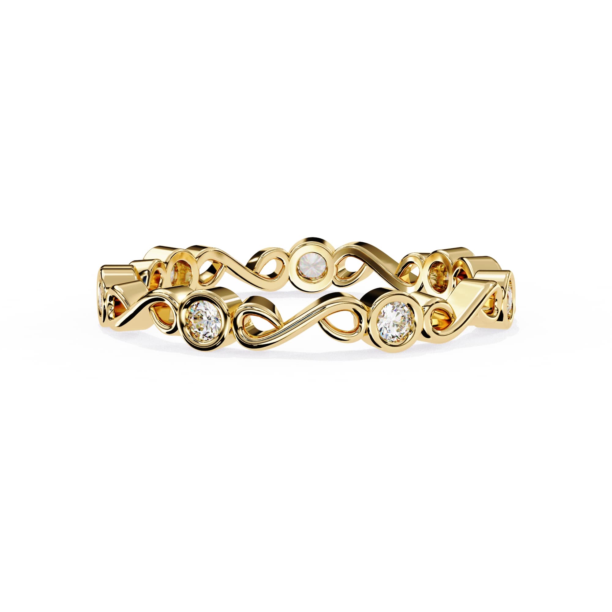 Elegant Diamond Side Stone Brilliance Ring