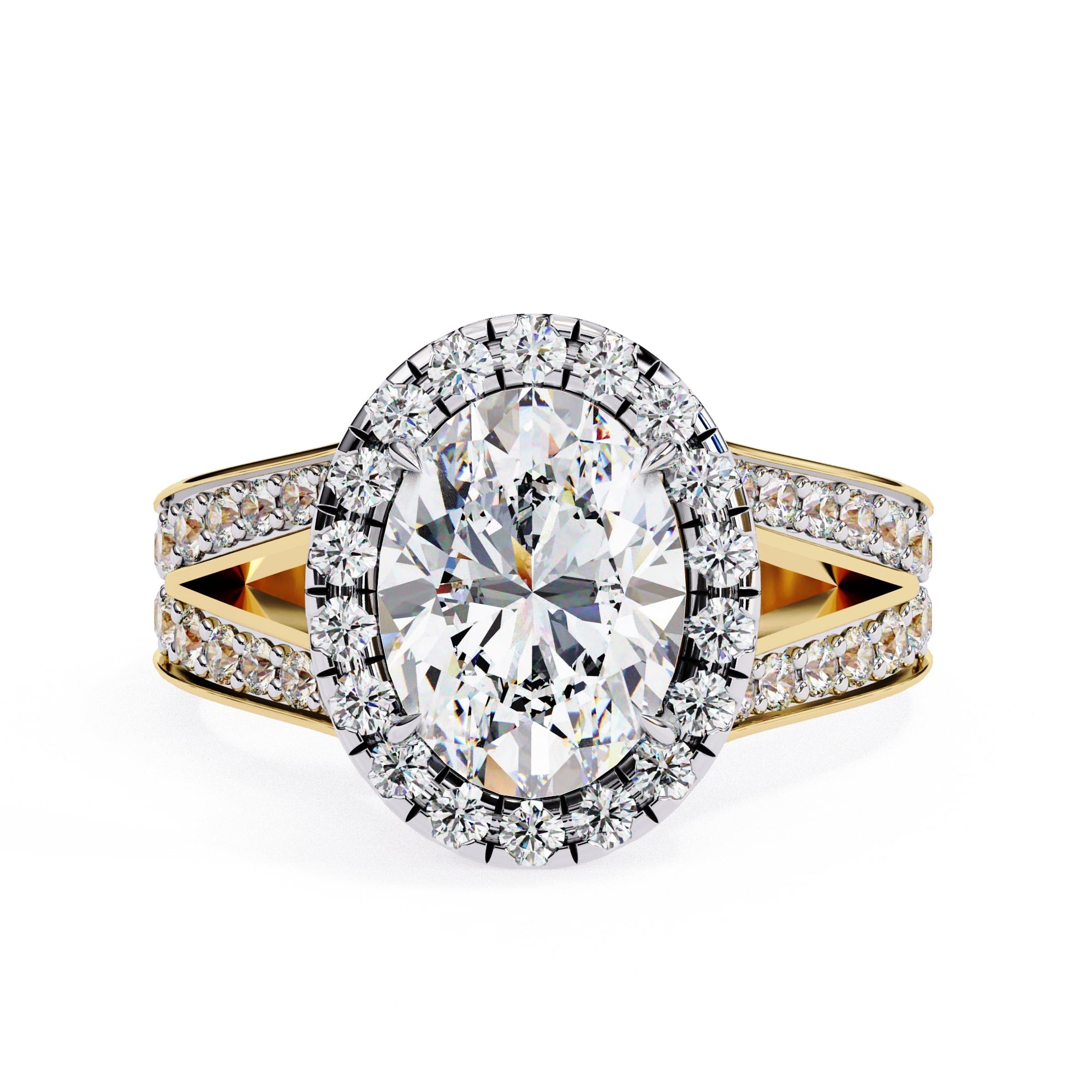 Elegant Diamond Side Stone Brilliance Ring