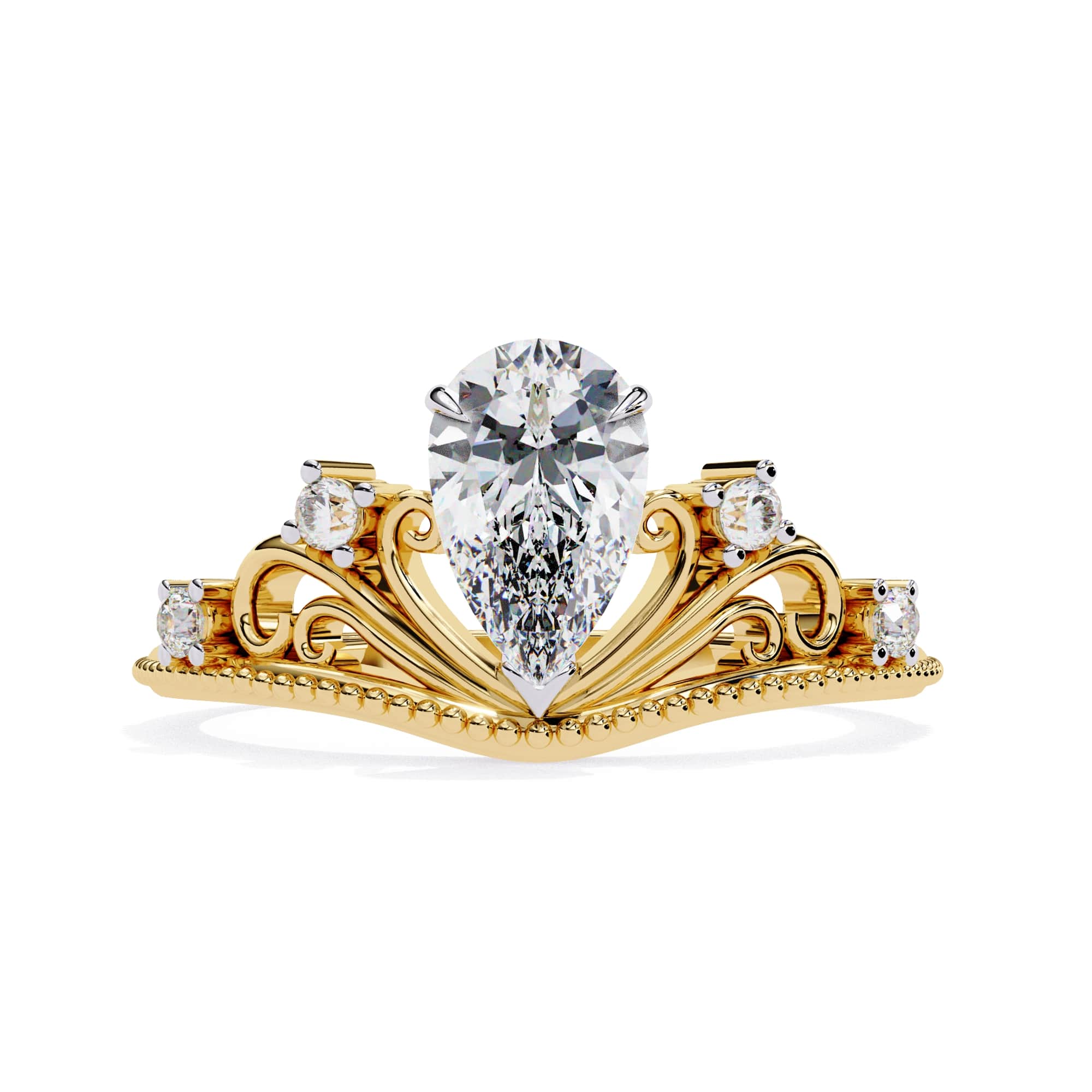 Elegant Radiance Central Stone Diamond Ring