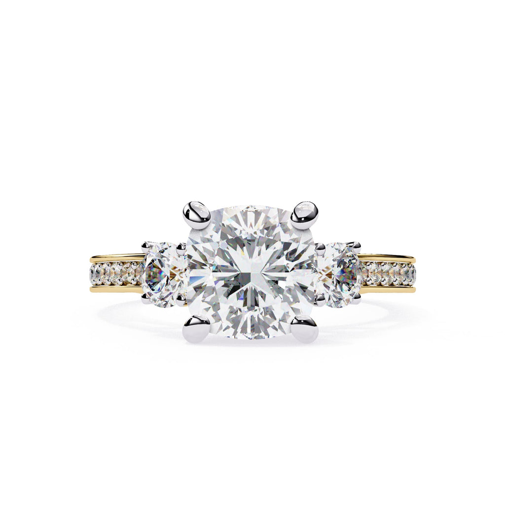 Elegant Diamond Side Stone Brilliance Ring