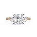 Elegant Diamond Central Stone Ring with Shimmering Side Accents