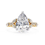 Radiant Central Stone Diamond Ring with Shimmering Side Accents