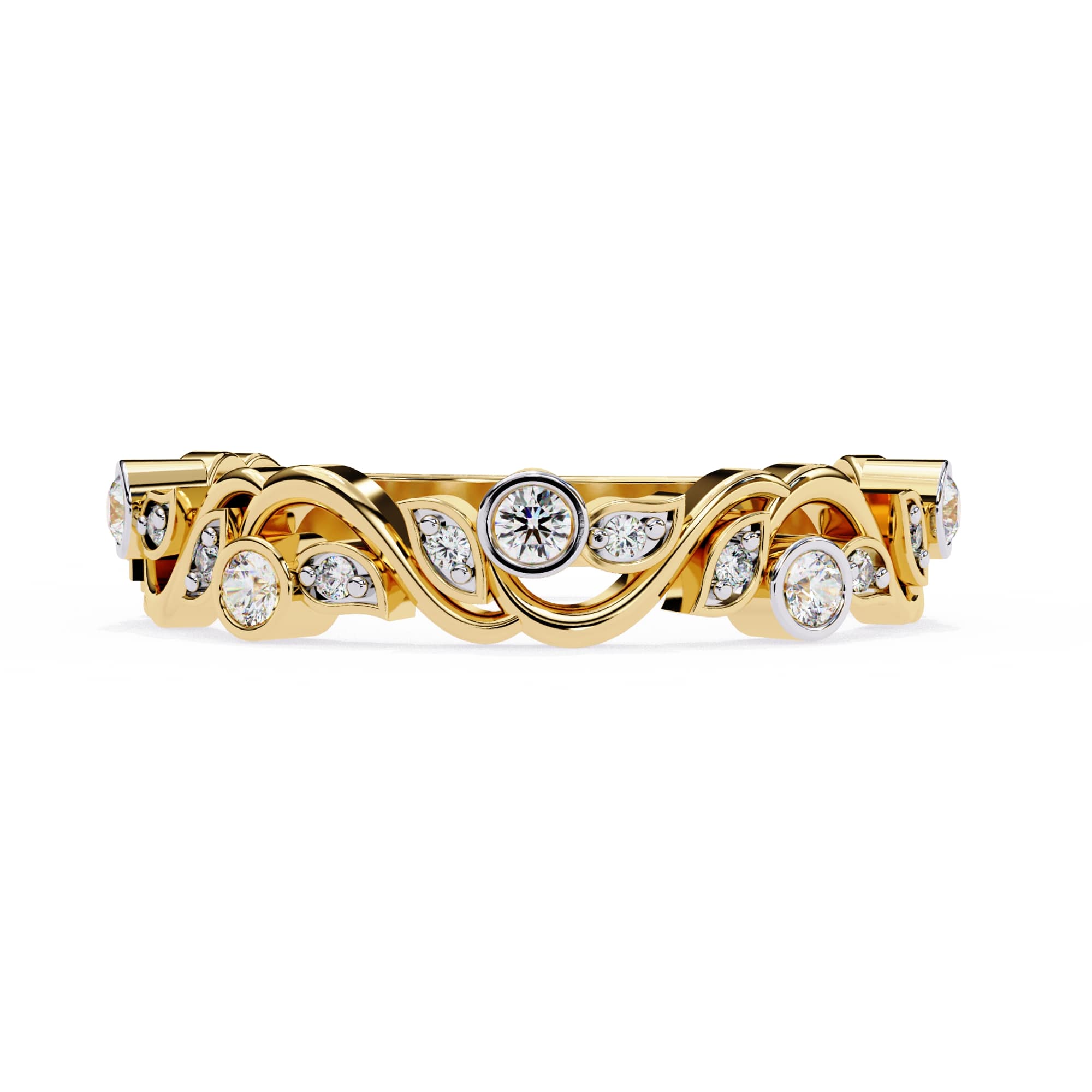 Elegant Diamond Side Stone Brilliance Ring