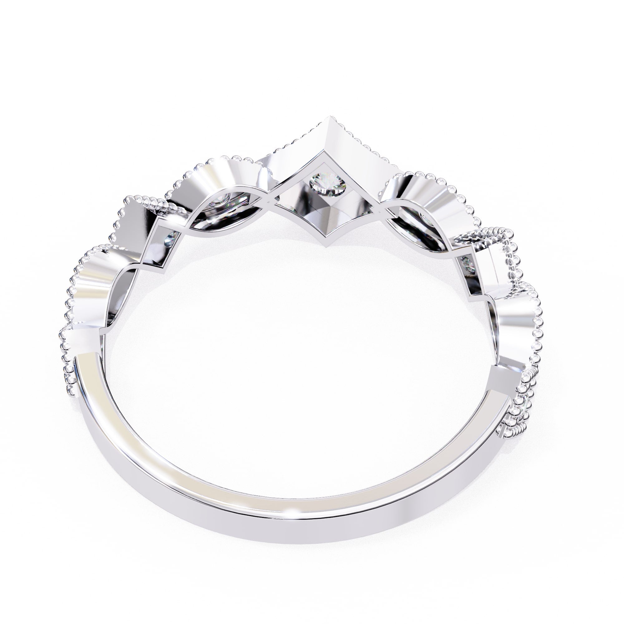 Elegant Diamond Side Stone Brilliance Ring