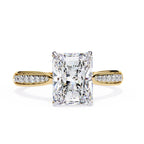 Elegant Central Stone Diamond Side Accent Ring