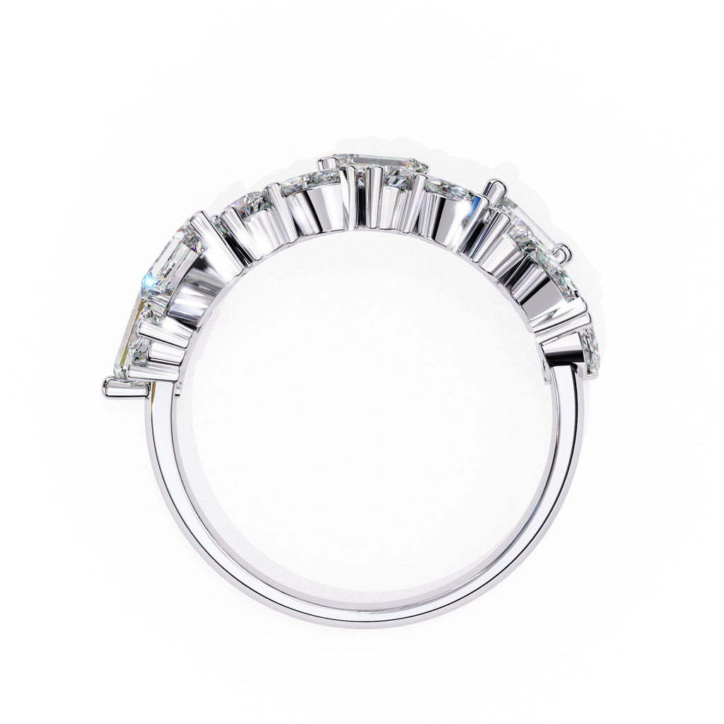 Radiant Brilliance Side Stone Diamond Ring