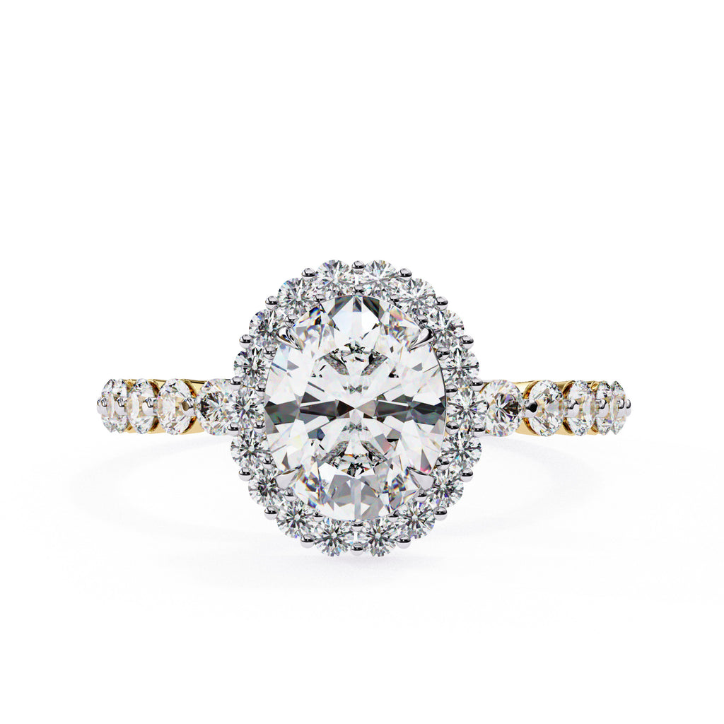 Elegant Central Stone Diamond Ring with Brilliant Side Accents