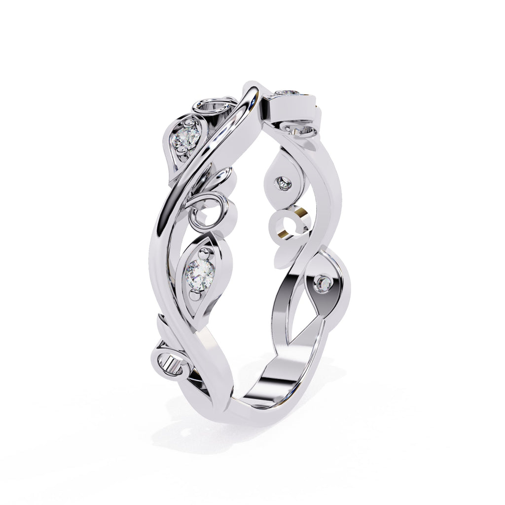 Elegant Diamond Side Stone Brilliance Ring