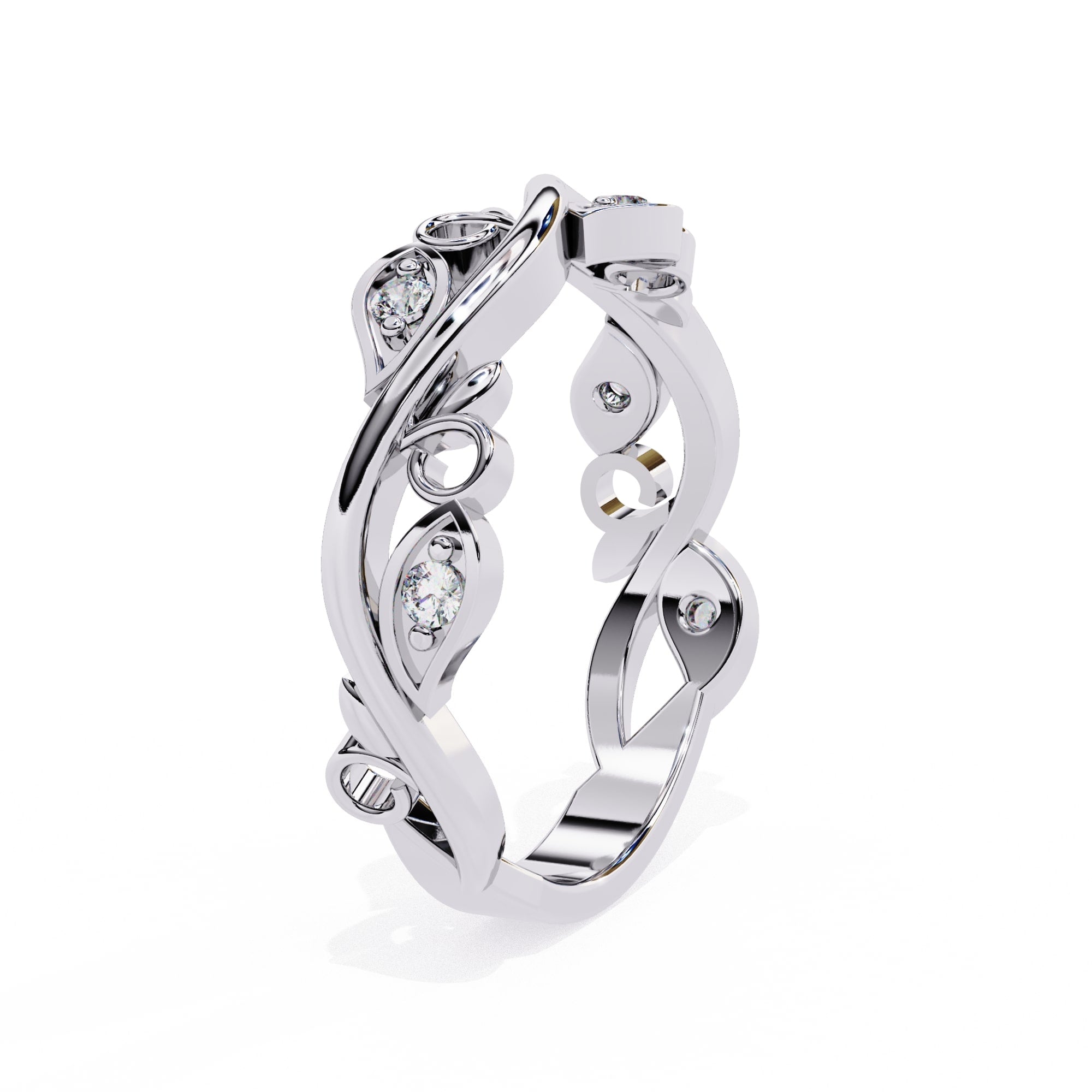 Elegant Diamond Side Stone Brilliance Ring