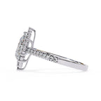 Radiant Central Stone Diamond Side Accent Ring
