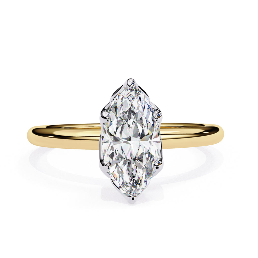 Elegant Central Stone Diamond Ring with Side Accents