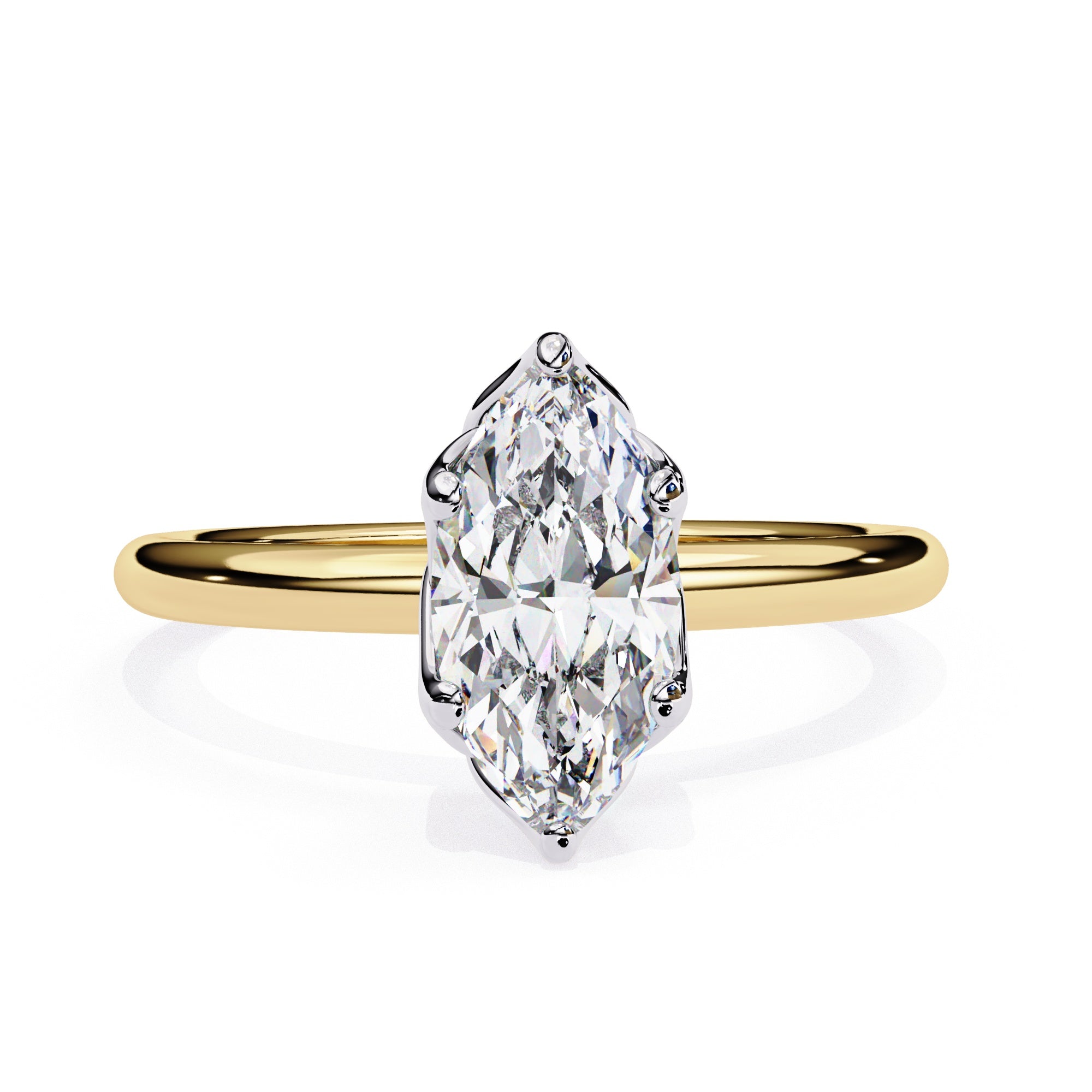 Elegant Central Stone Diamond Ring with Side Accents