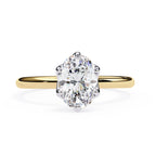 Elegant Radiance Central Solitaire Ring with Side Accents