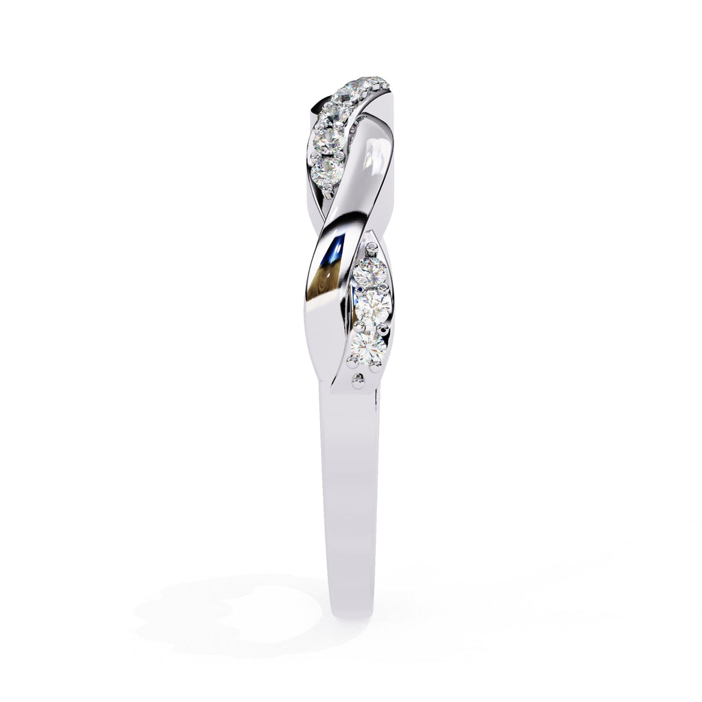 Elegant Diamond Side Stone Brilliance Ring