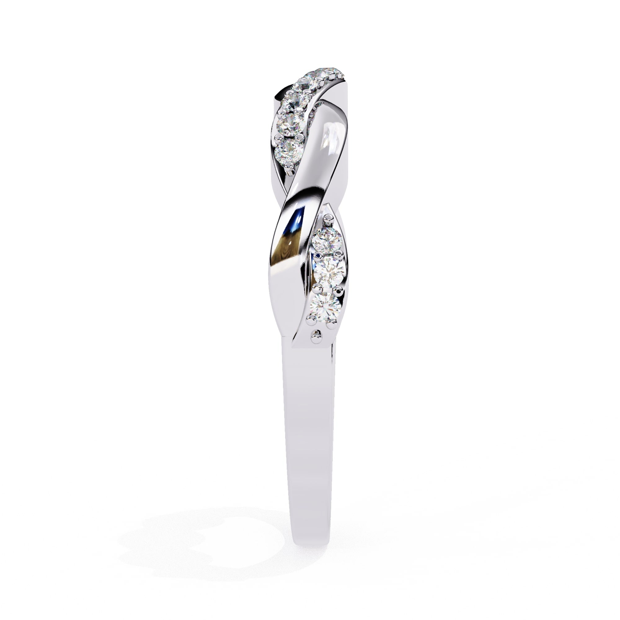 Elegant Diamond Side Stone Brilliance Ring