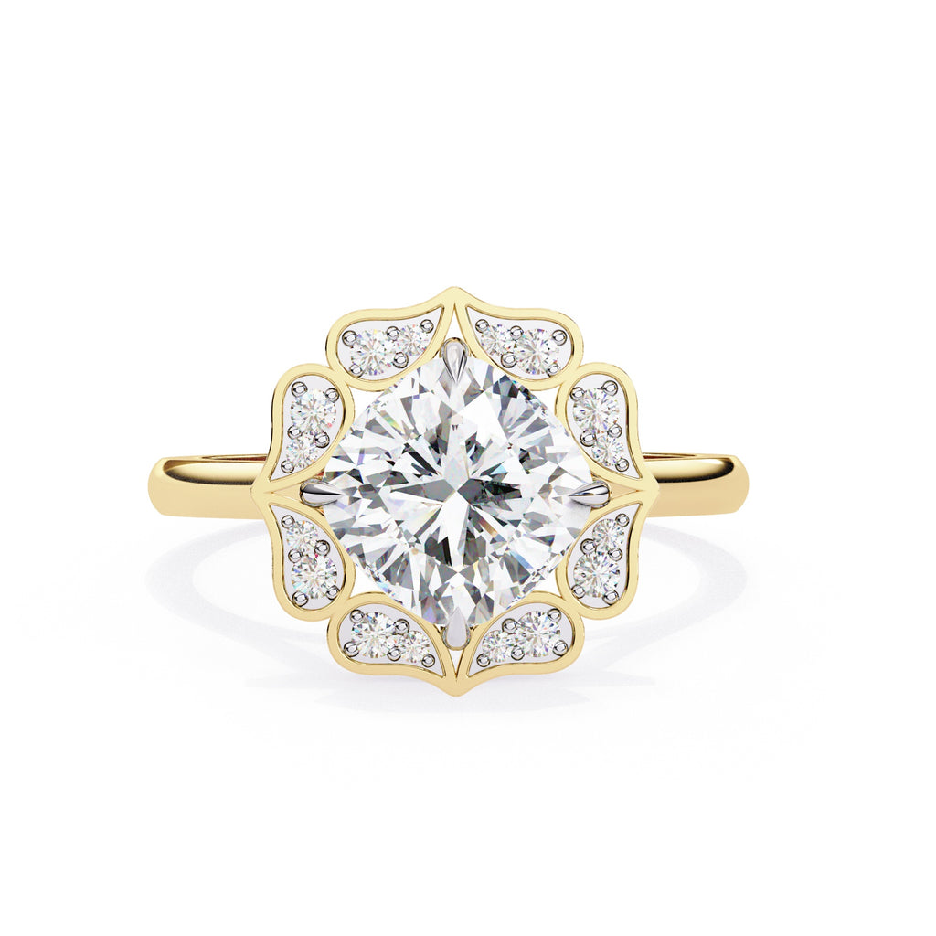 Elegant Diamond Central Stone Ring