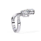 Radiant Central Brilliance Diamond Ring with Elegant Side Stones