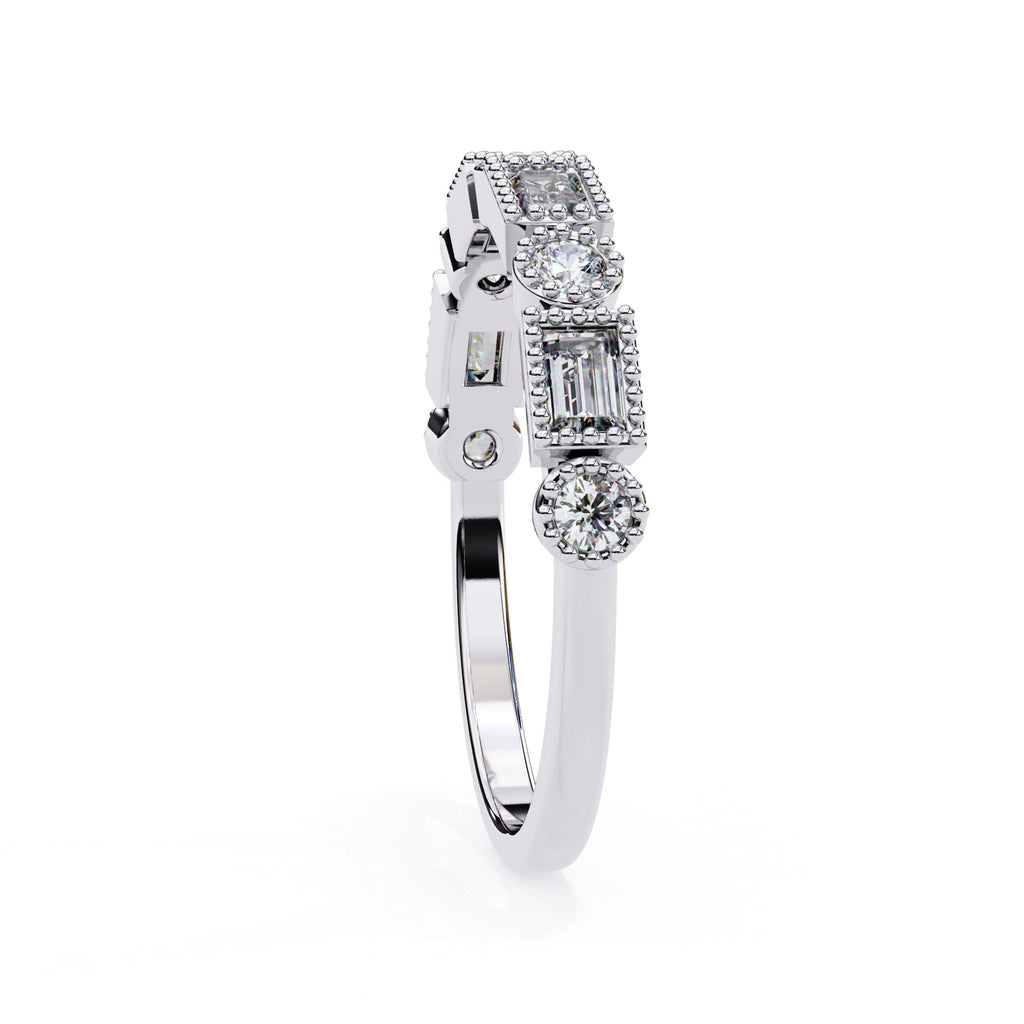 Elegant Diamond Side Stone Brilliance Ring
