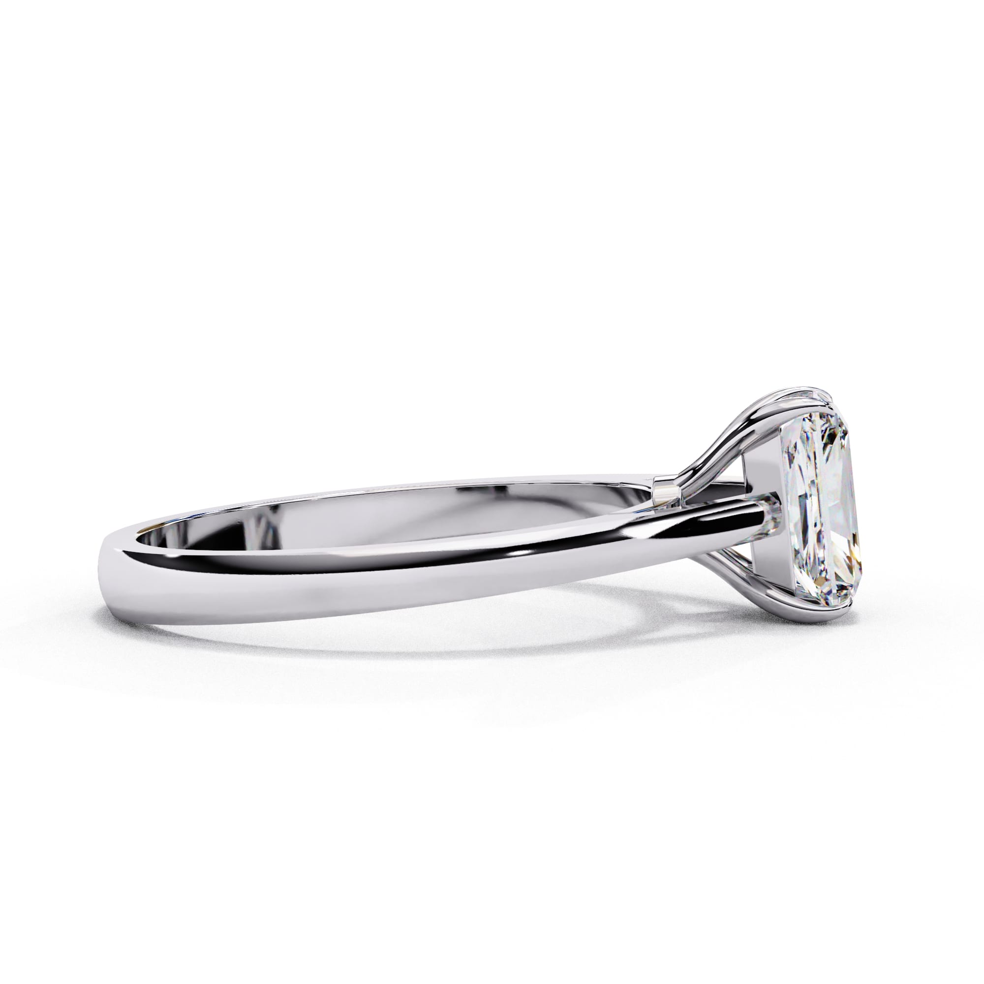 Elegant Central Stone Solitaire Ring