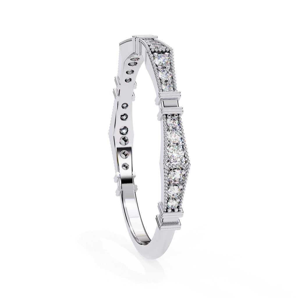 Elegant Diamond Side Stone Brilliance Ring