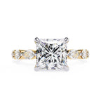 Sparkling Central Stone Diamond Ring with Side Accents