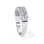 Radiant Diamond Side Stone Eternity Ring