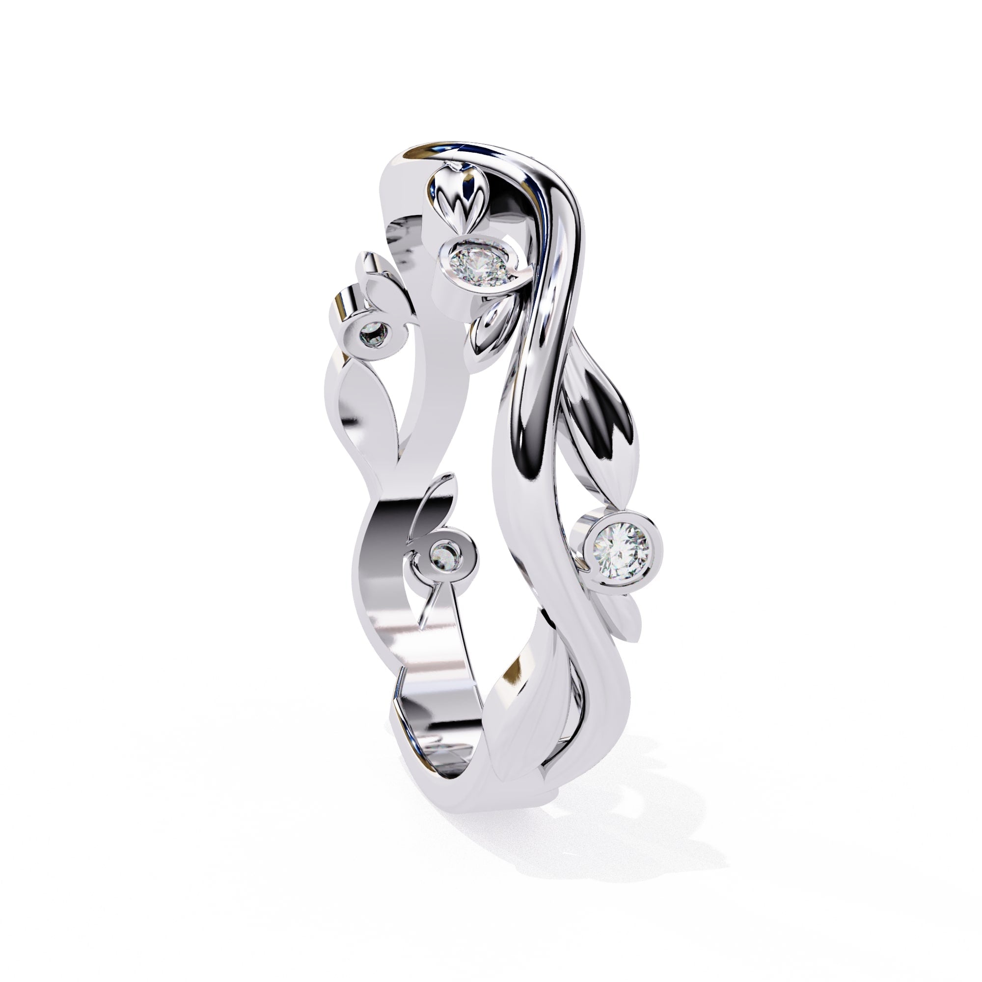 Elegant Diamond Side Stone Brilliance Ring
