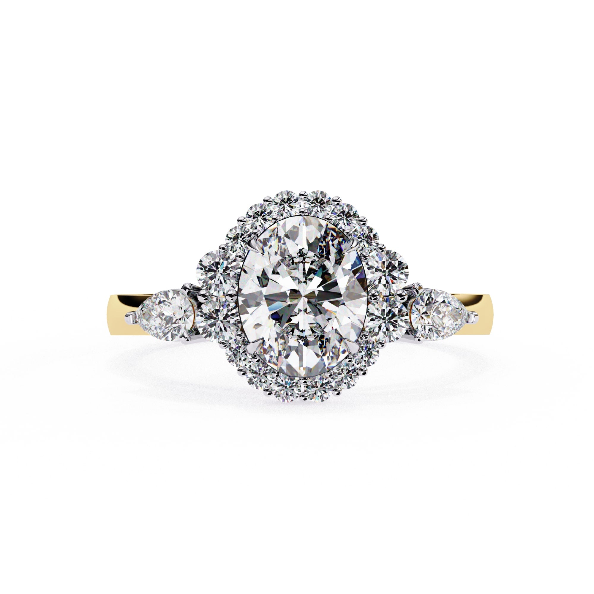 Elegant Diamond Side Stone Brilliance Ring