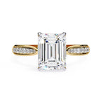 Elegant Central Stone Diamond Side Accent Ring