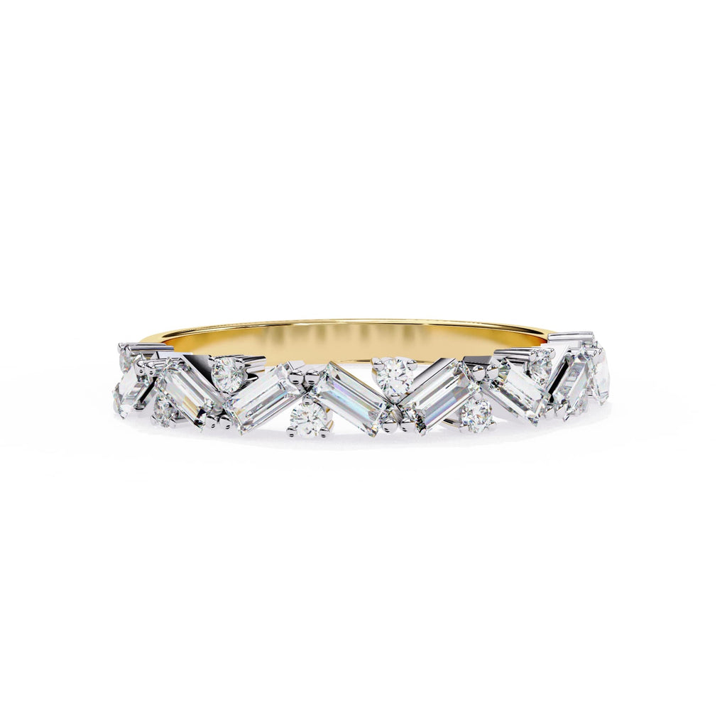 Radiant Diamond Side Stone Eternity Ring
