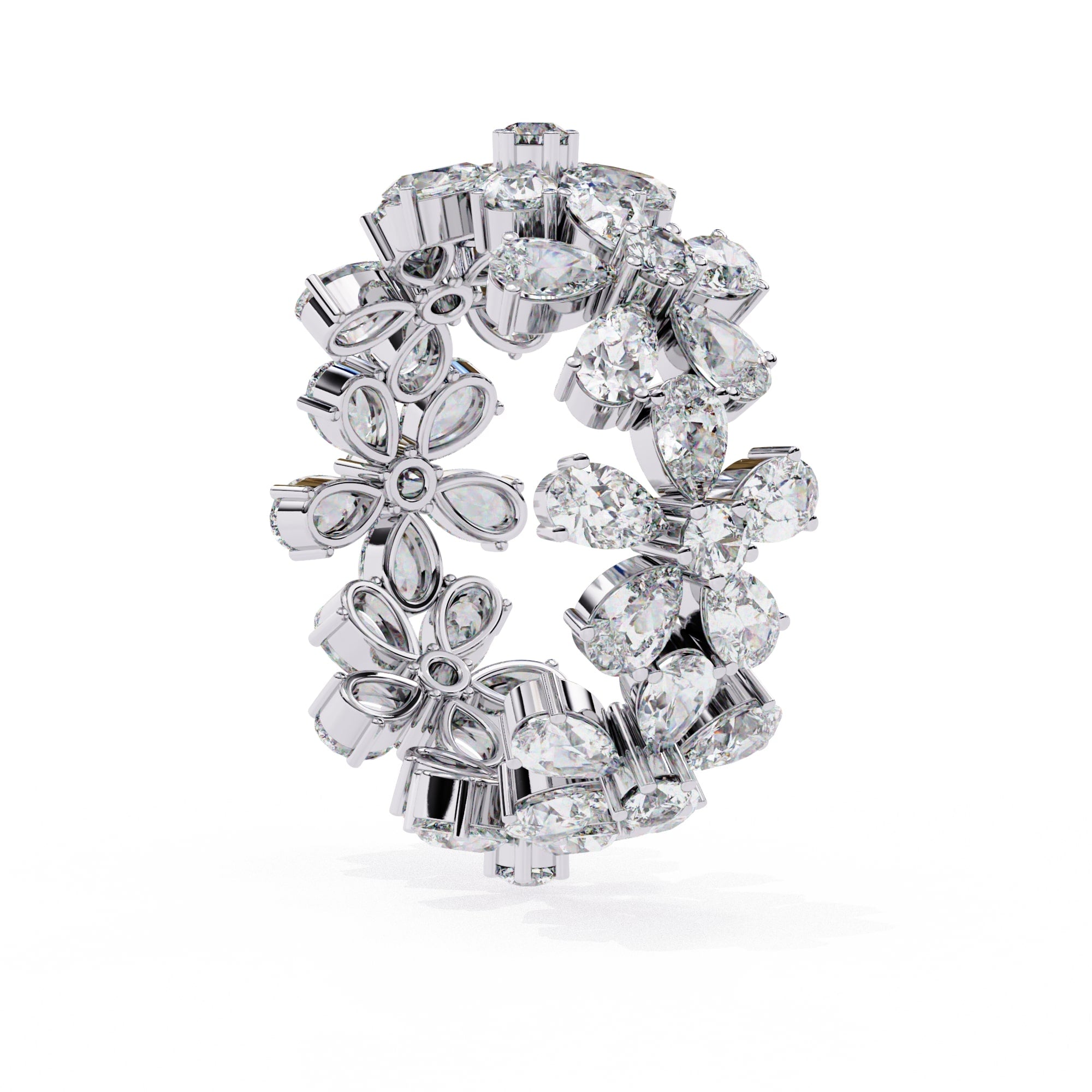 Elegant Diamond Side Stone Brilliance Ring