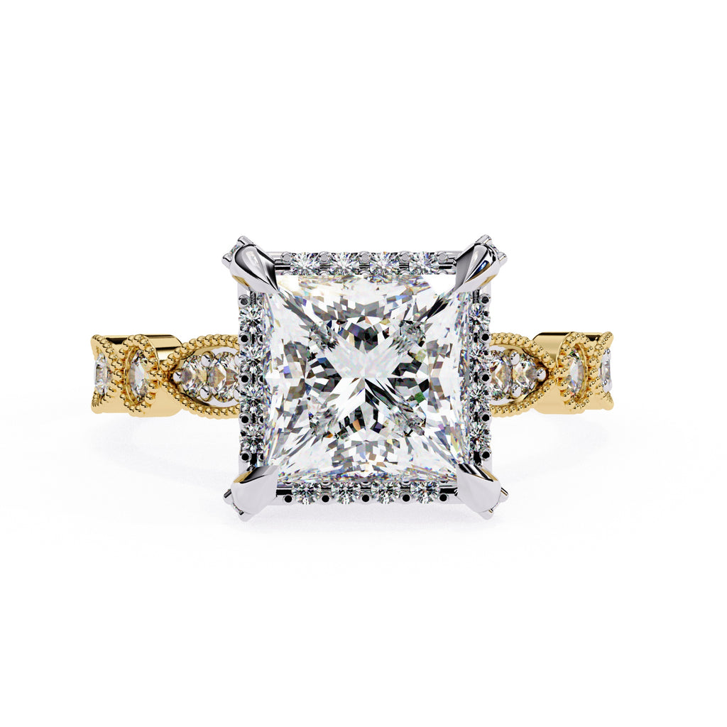 Elegant Diamond Side Stone Brilliance Ring
